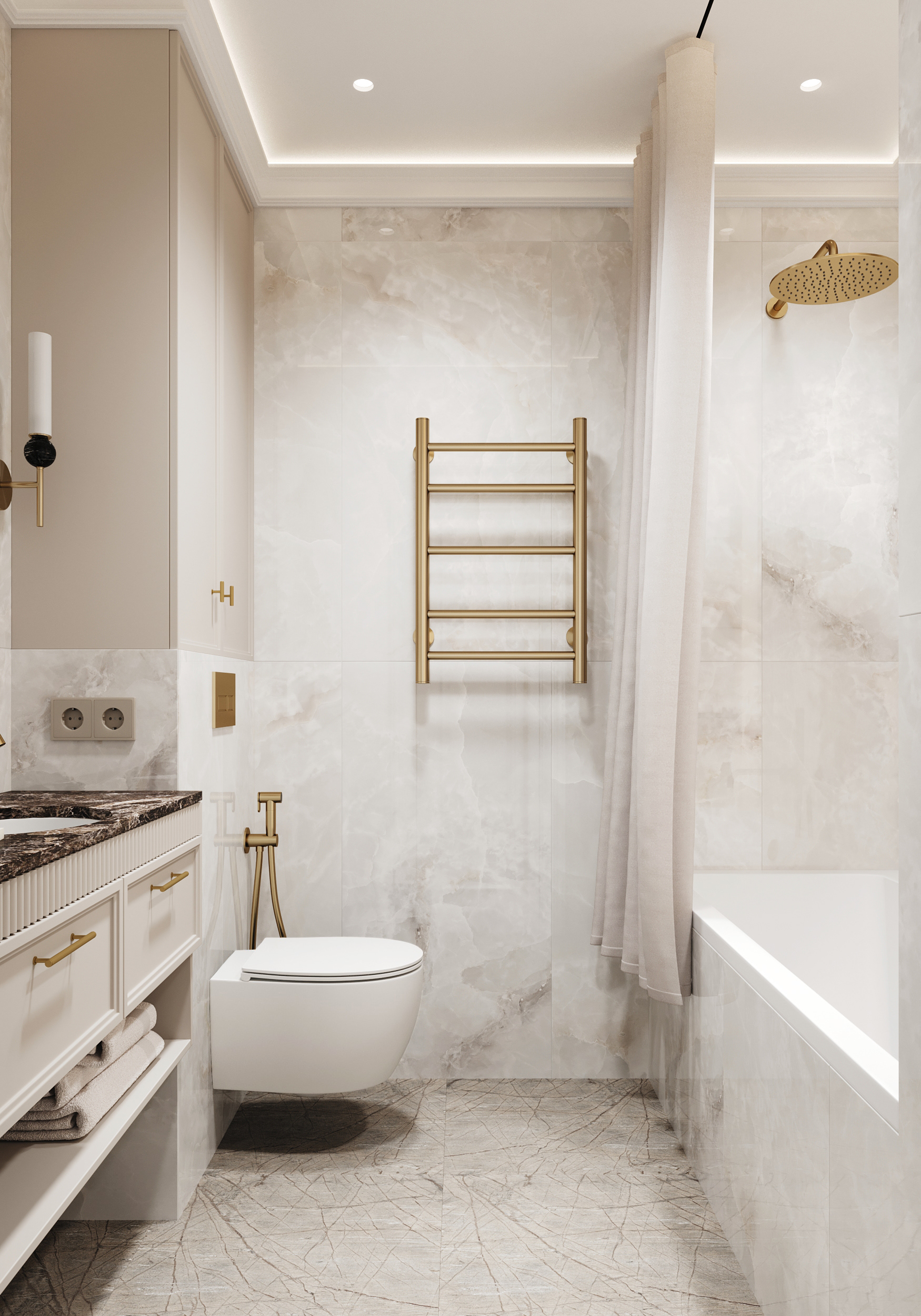 卫生间 #1 及浴室 #1 设计丨设计师 Симдянкина Яна-16