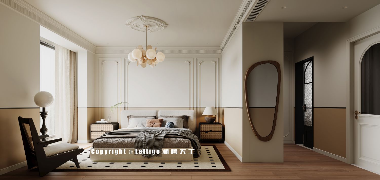 现代法式奶油家装，纯净柔和的高颜值空间-9