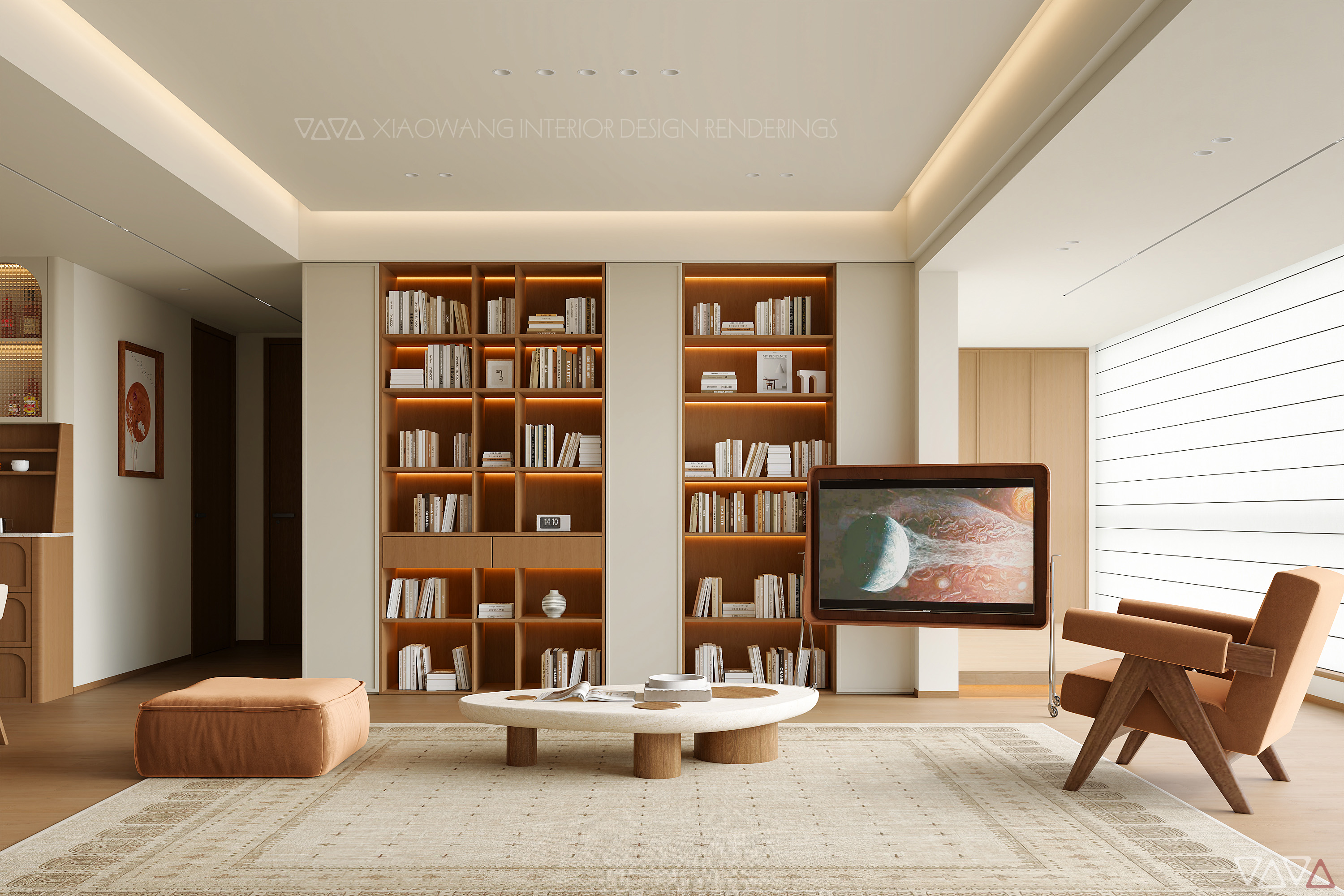 现代日式客餐厅效果图-7