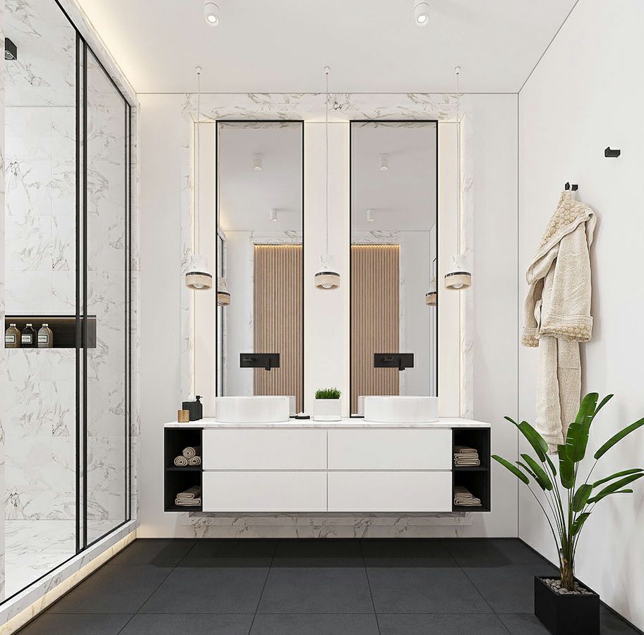 双人洗漱台设计,打造高品质卫浴空间-14