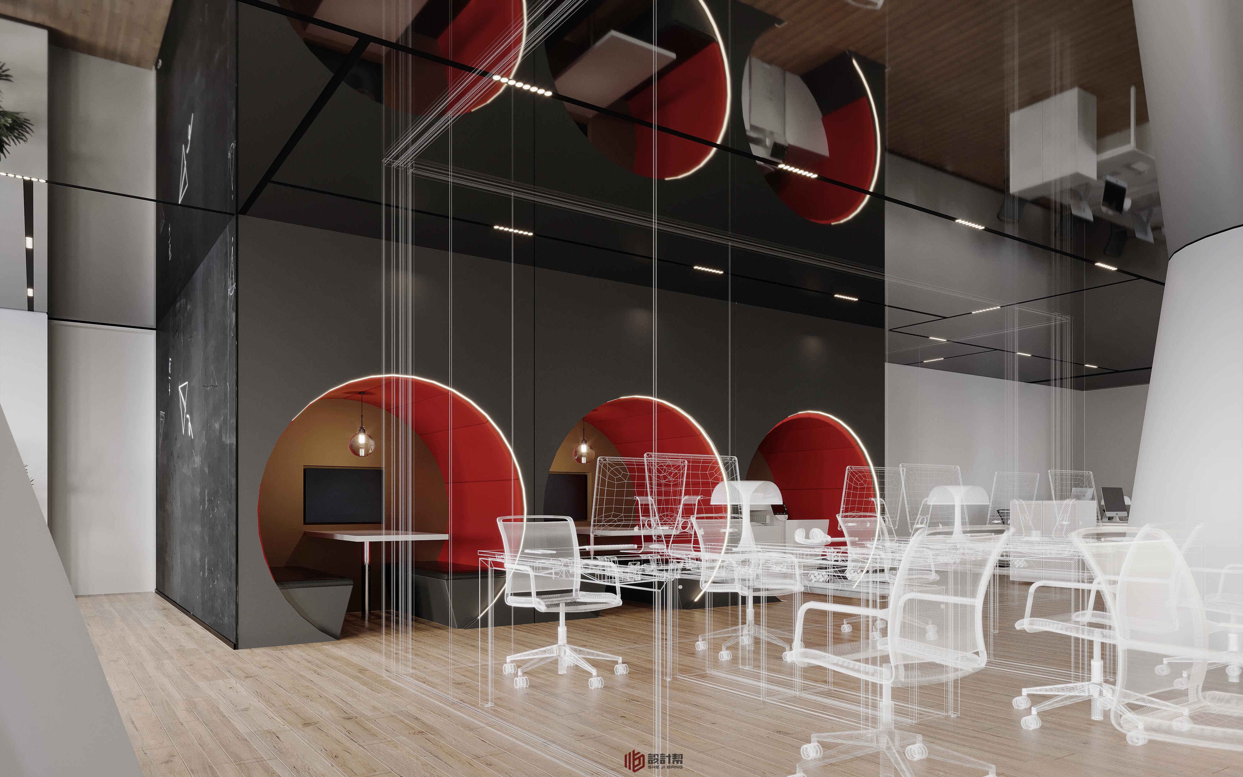 中科创达现代办公室工装设计丨设计帮-4