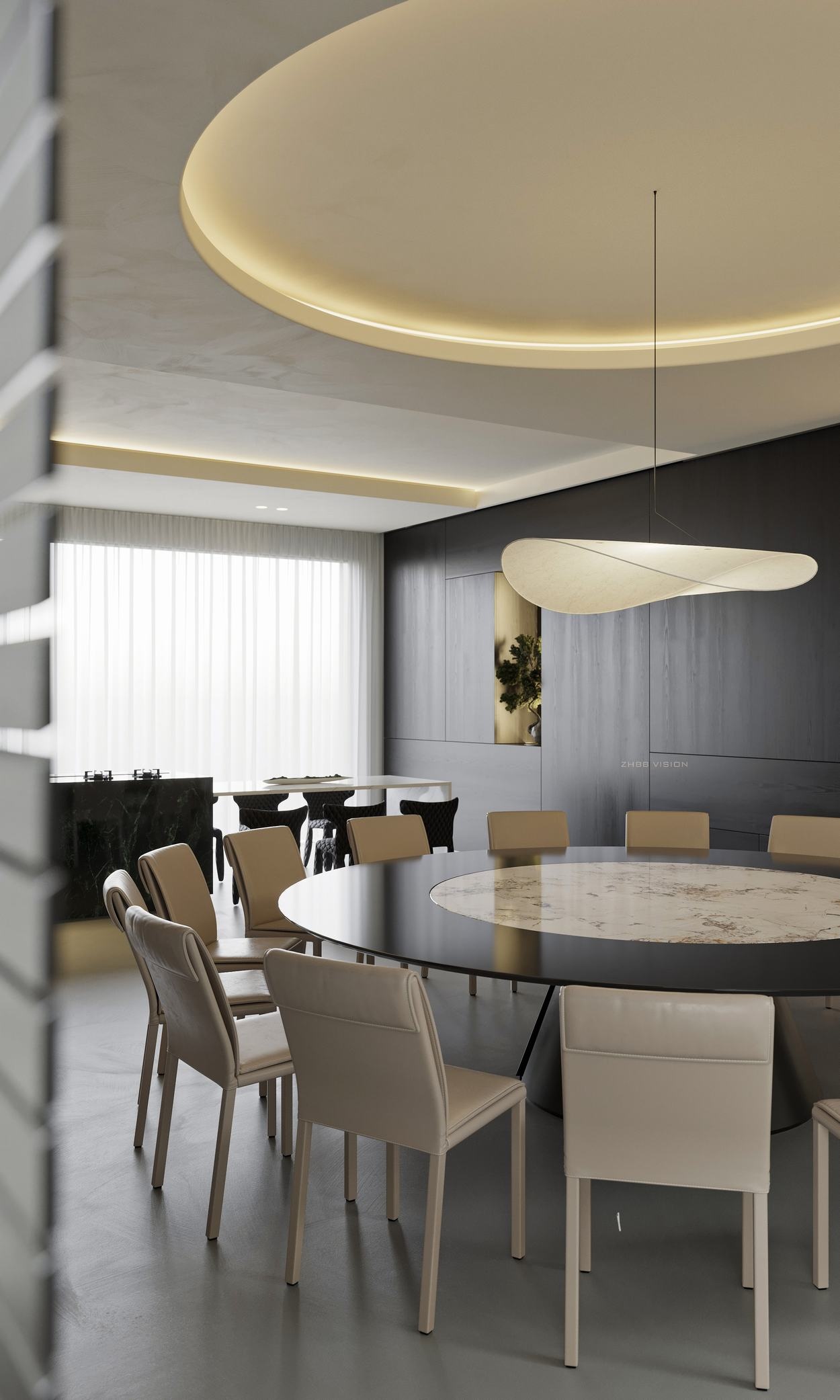 忆江南·中式别墅丨ZHBB 效果表现-39