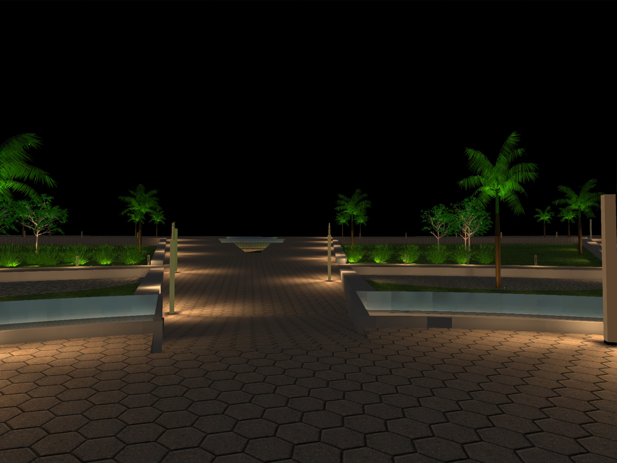 Main Square Landscape Lighting design-24