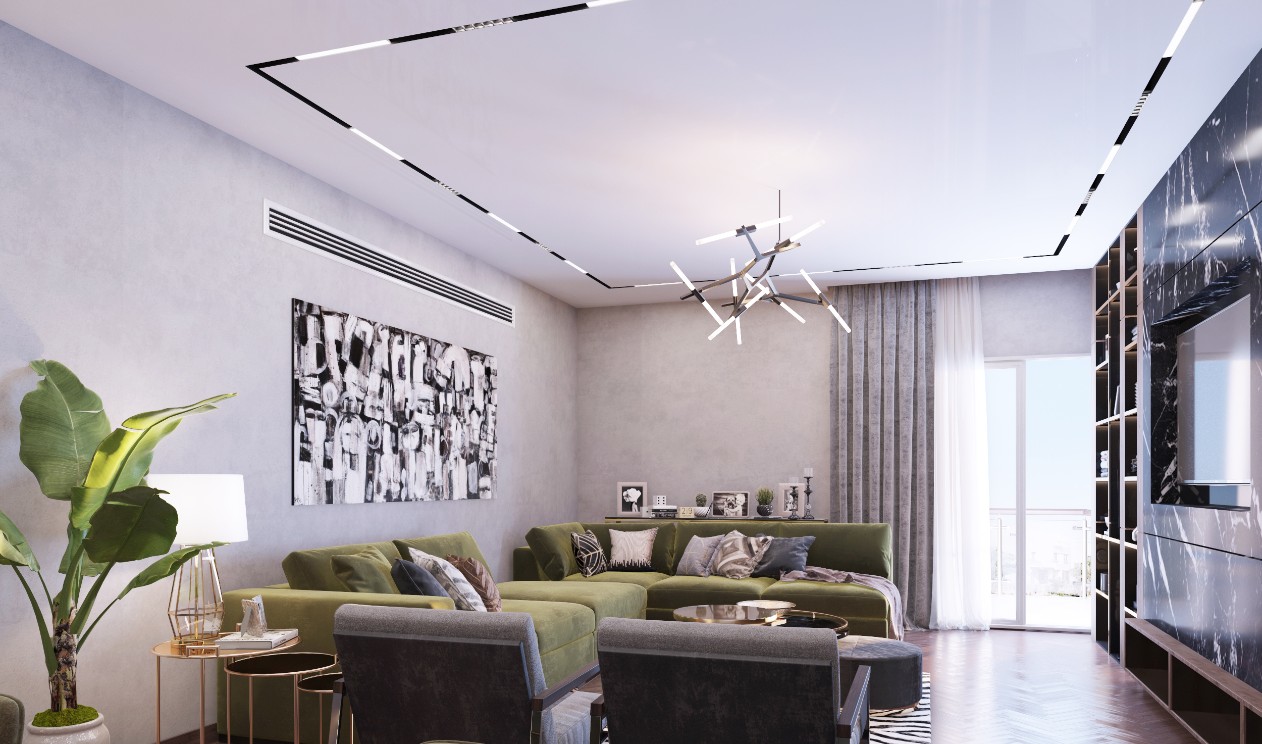 当代奢华客厅  私人别墅设计丨埃及丨Zodiac ADC-15