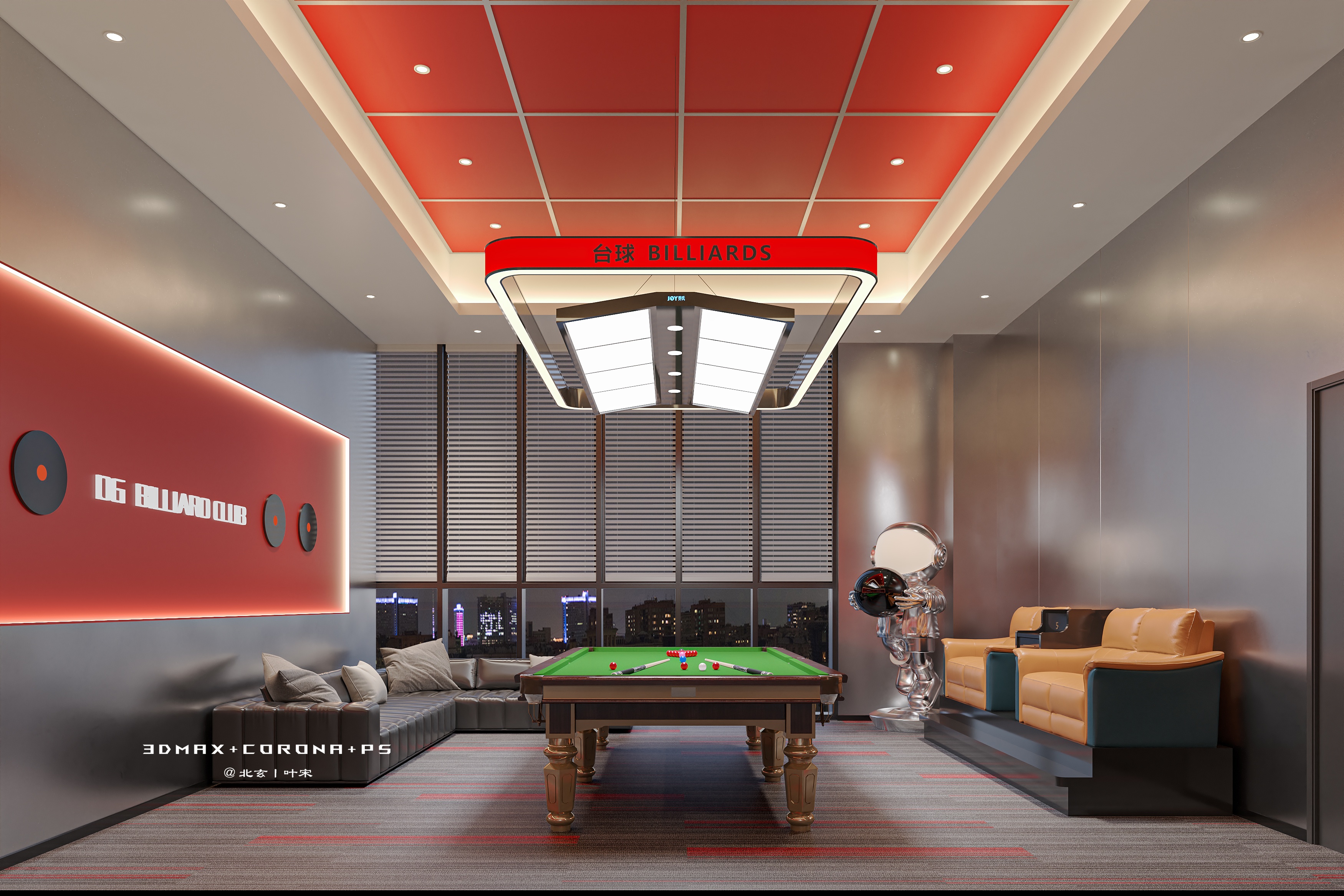 台球室设计案例丨台球桌上见真章！-2