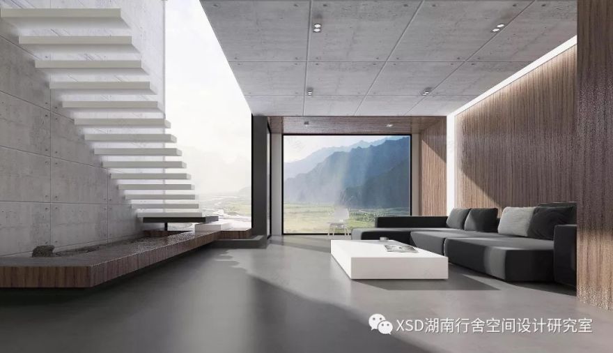 《融合》——现代简约挑空复式,自然生活与工作的完美结合-26