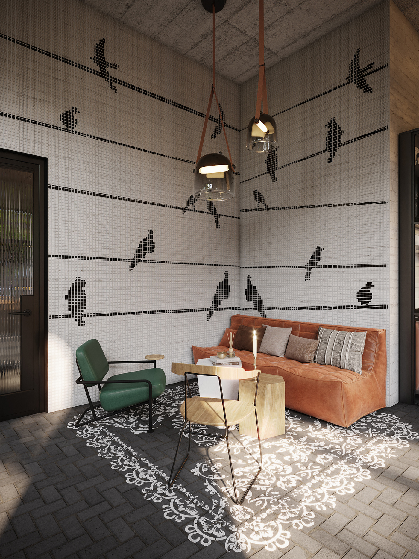 沙特利雅得 RAW 餐厅的绿意盎然 3D 设计丨沙特阿拉伯利雅得丨Laeta Interior-22