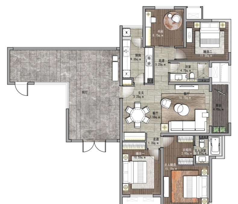 江河颐景城|样板间设计 |湖南岳阳-3