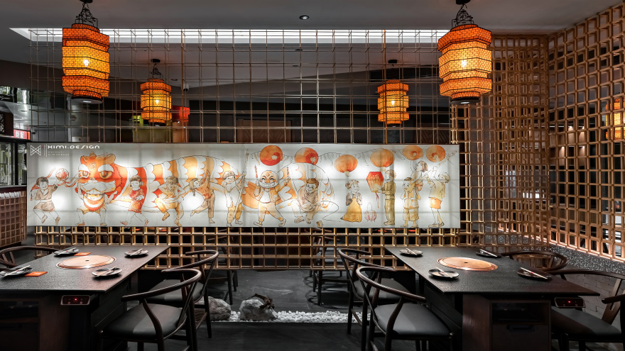 藏在 CBD 的四合院|广州烤肉店设计丨中国广州丨西米工作室-12