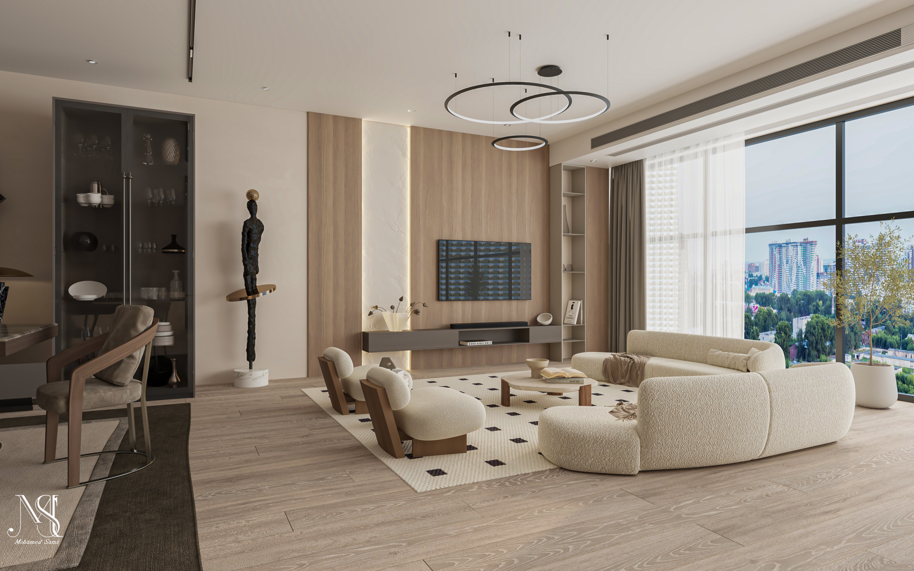 现代风格别墅室内设计丨Mohamed Sami-4