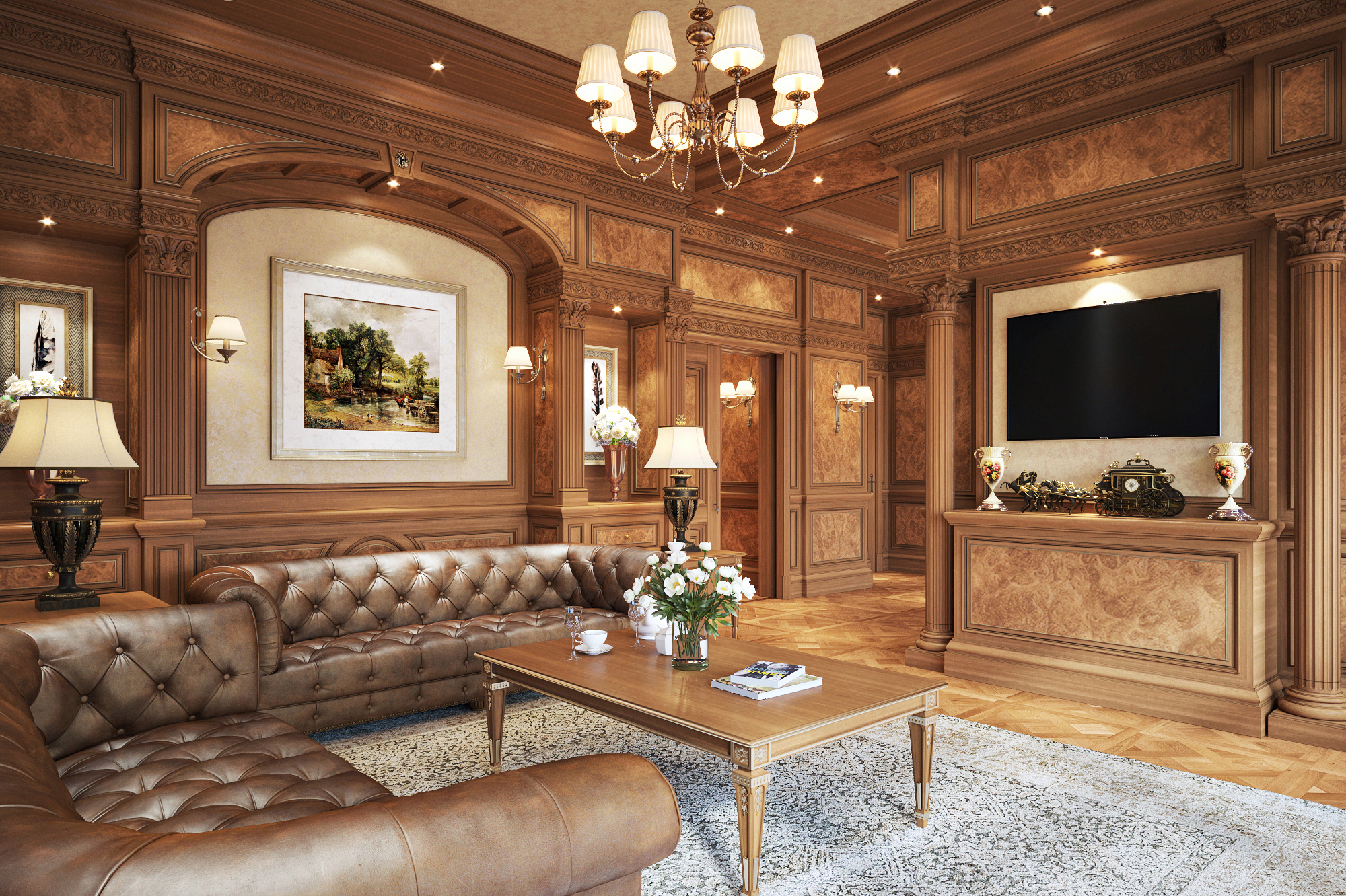 Luxury Classic Office Interior-4