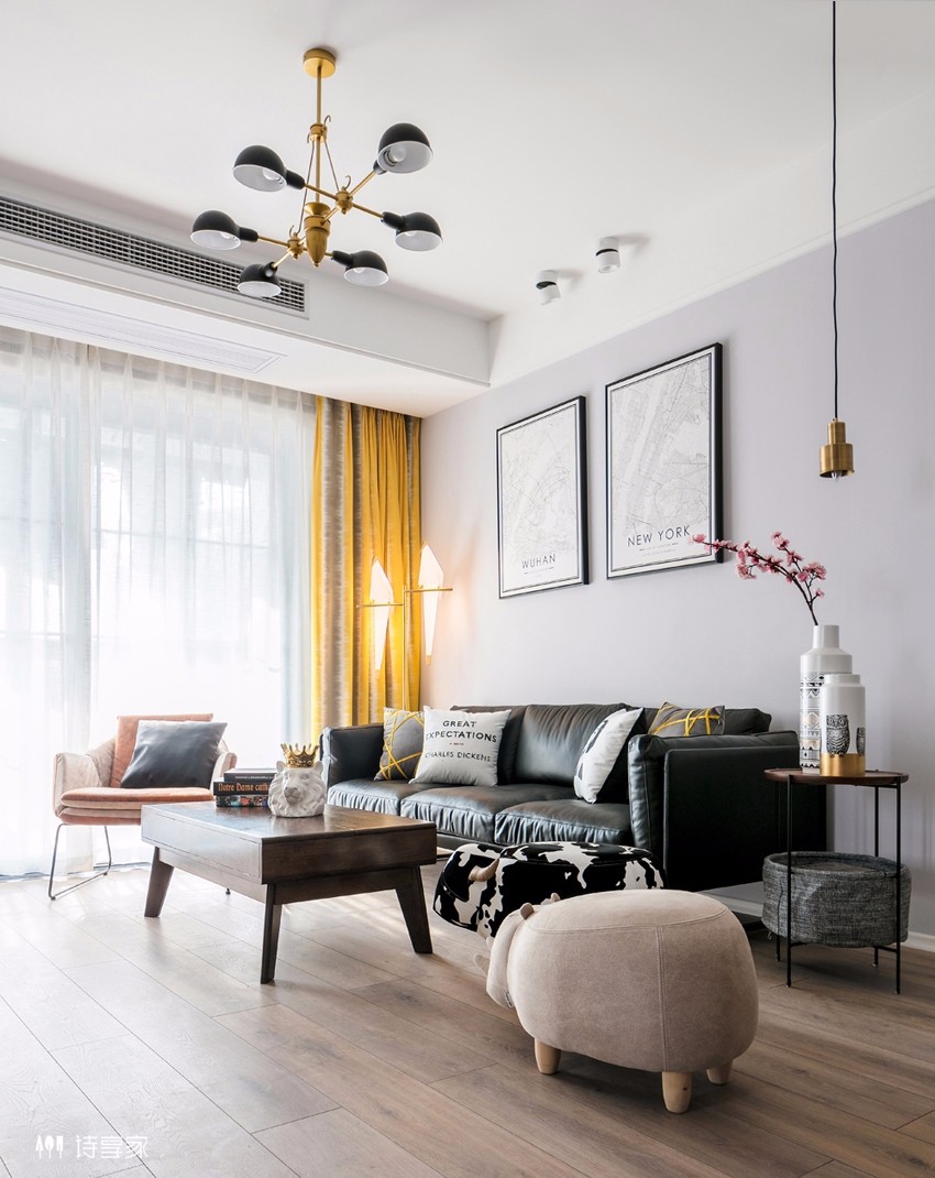 91㎡现代简约风住宅  诗享家设计-5