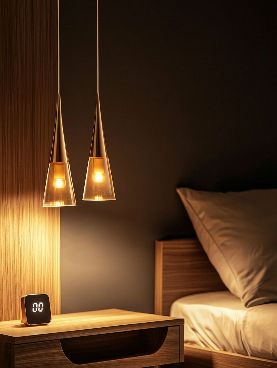 MJ生成实景  夜间氛围台灯场景-8