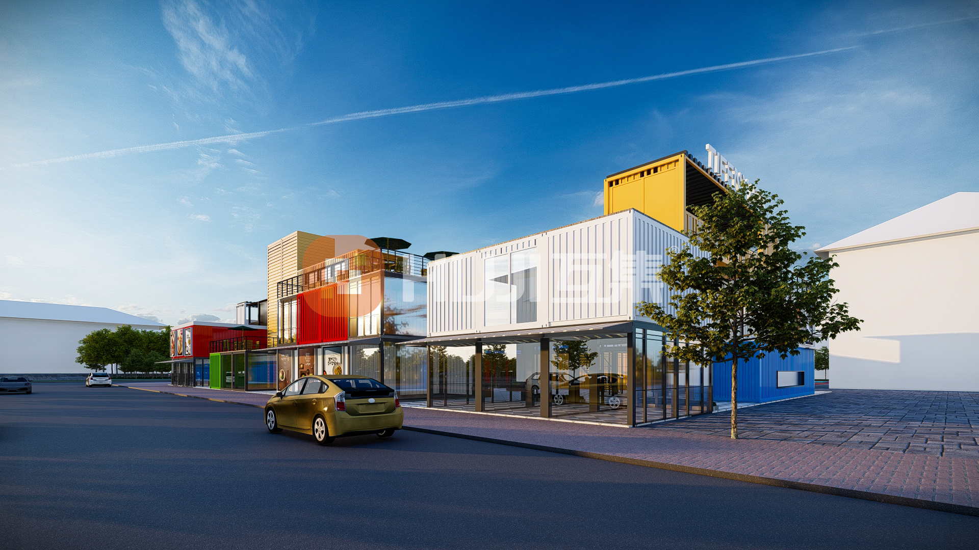 湖北民族大学集装箱商业街区-2