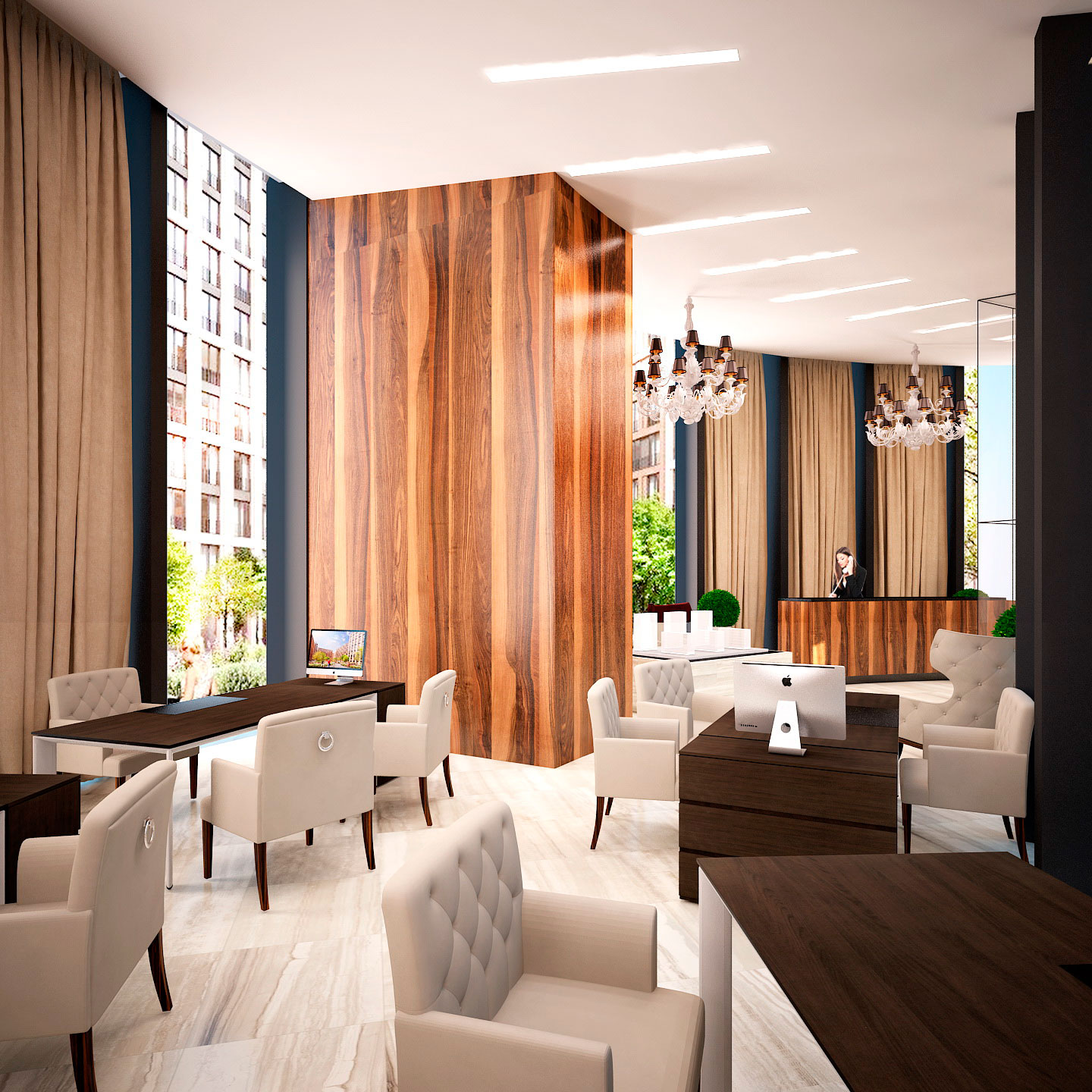 莫斯科高端住宅销售办公室设计-32