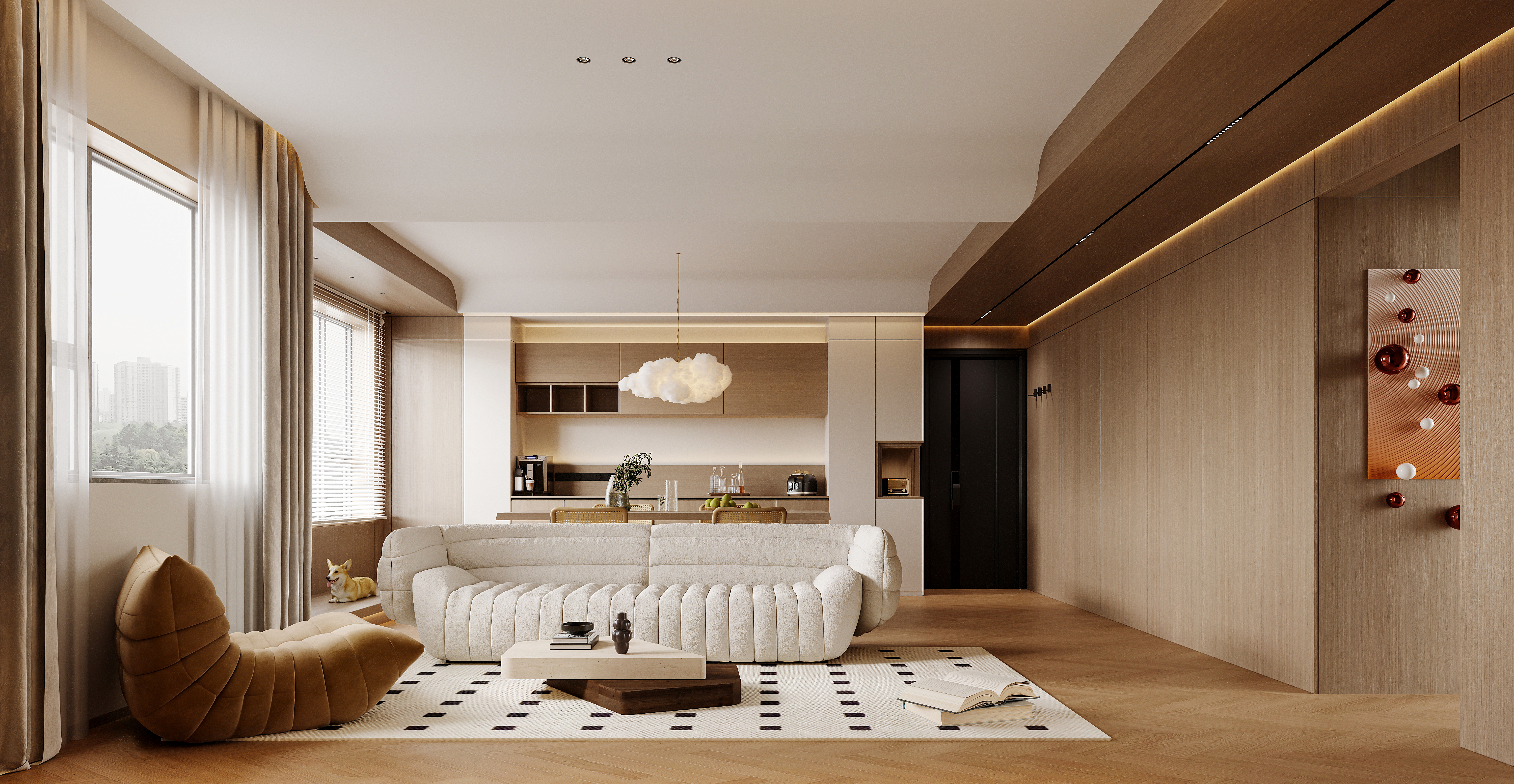 客餐厅，这还不复古吗？-6