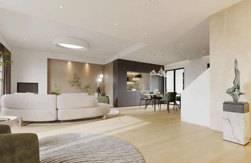 天瑞宸章 x 尚层作品 | 300㎡ 现代简约,质感空间,惬意舒适-14