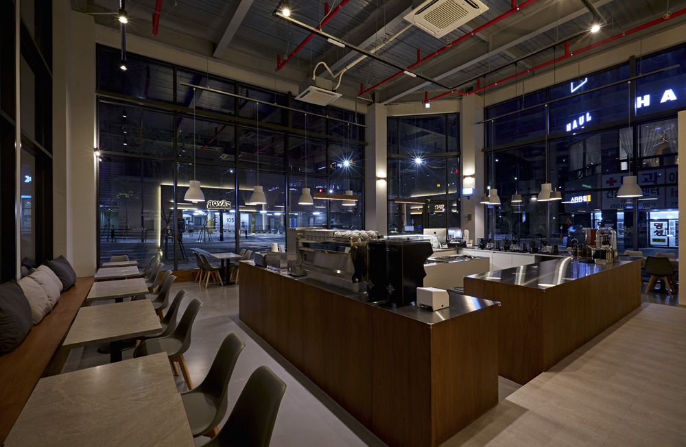 首尔 34 坪现代风格咖啡厅设计-9