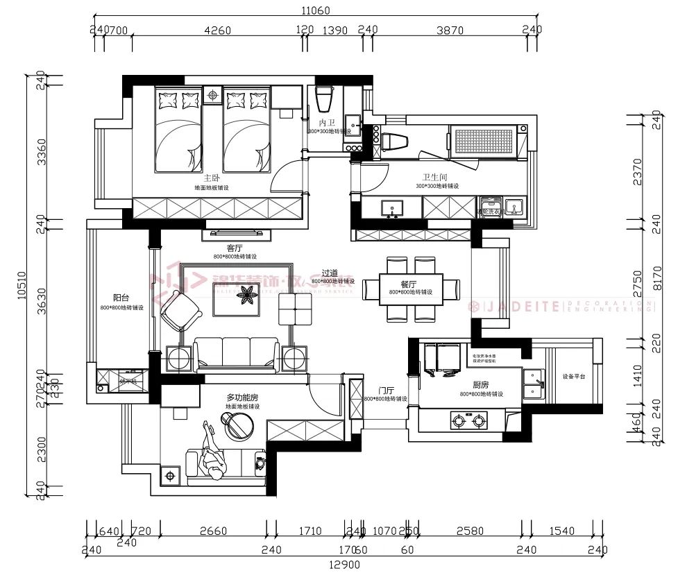 苏州半岛印象 98㎡美式轻奢养老房丨苏州锦华装饰-51