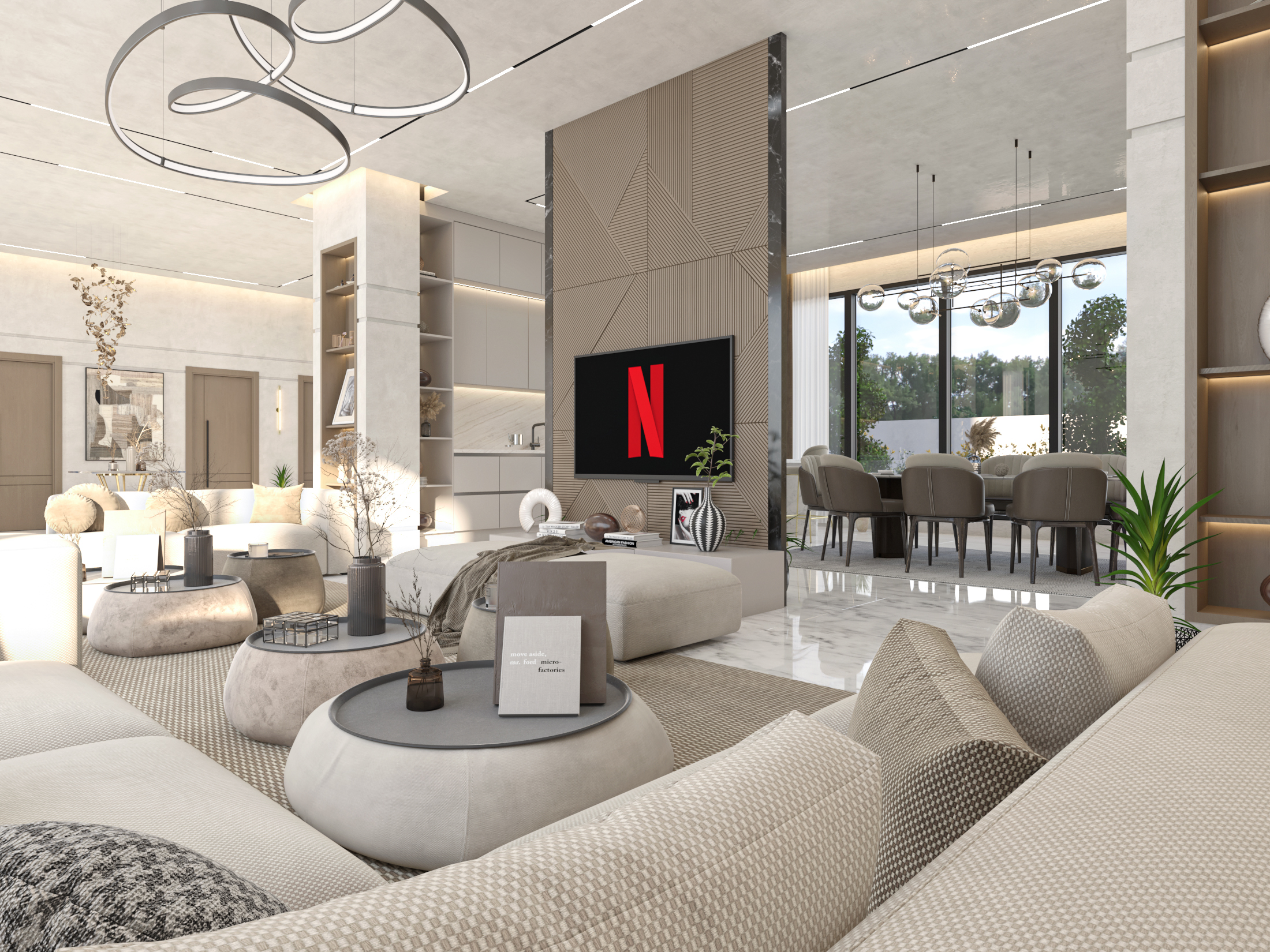 Modern villa - living-8