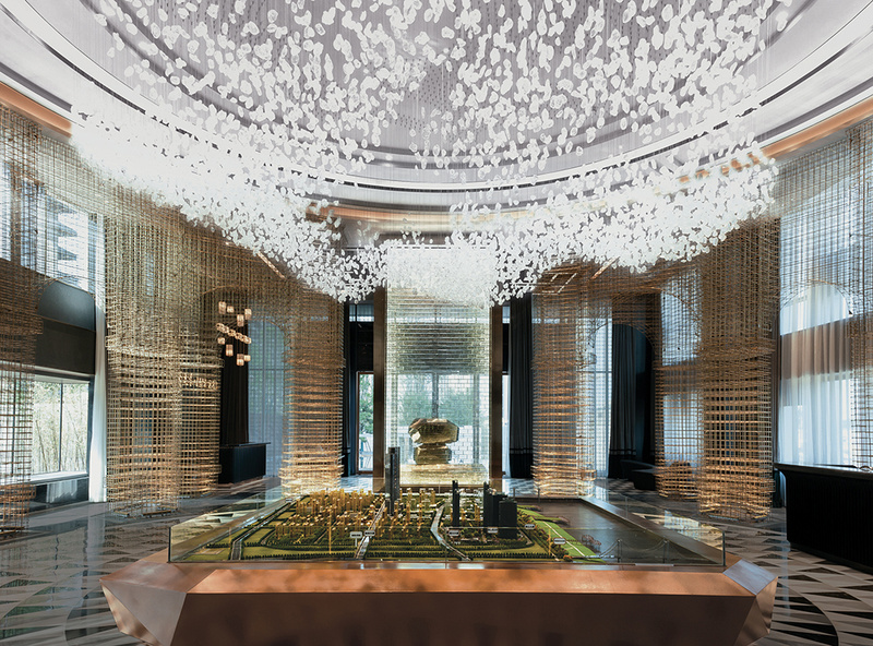 武汉越秀星云销售中心 | 复古摩登空间艺术呈现-13