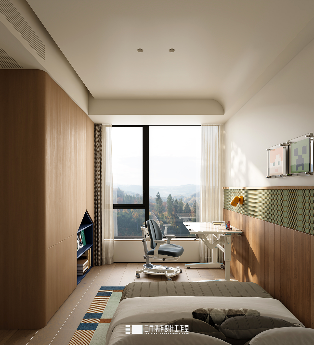 新作  143m² • 黑白木质调,极简明净丨三行集作设计工作室-47