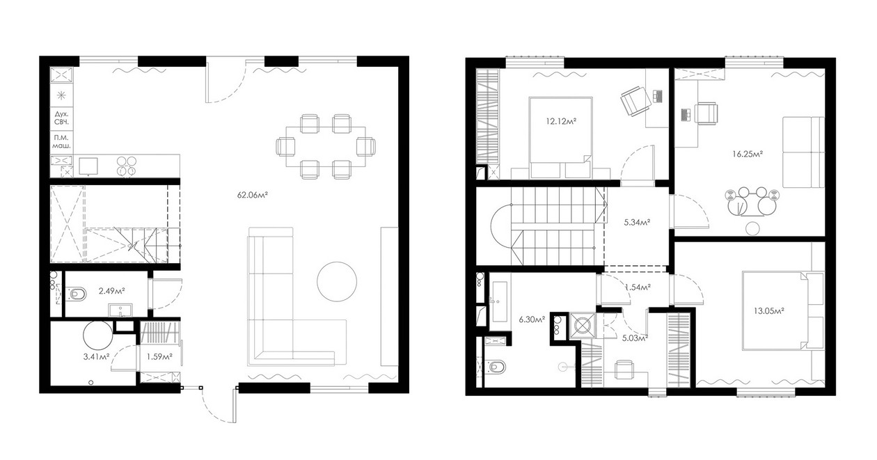 127㎡混合色调空间设计-1