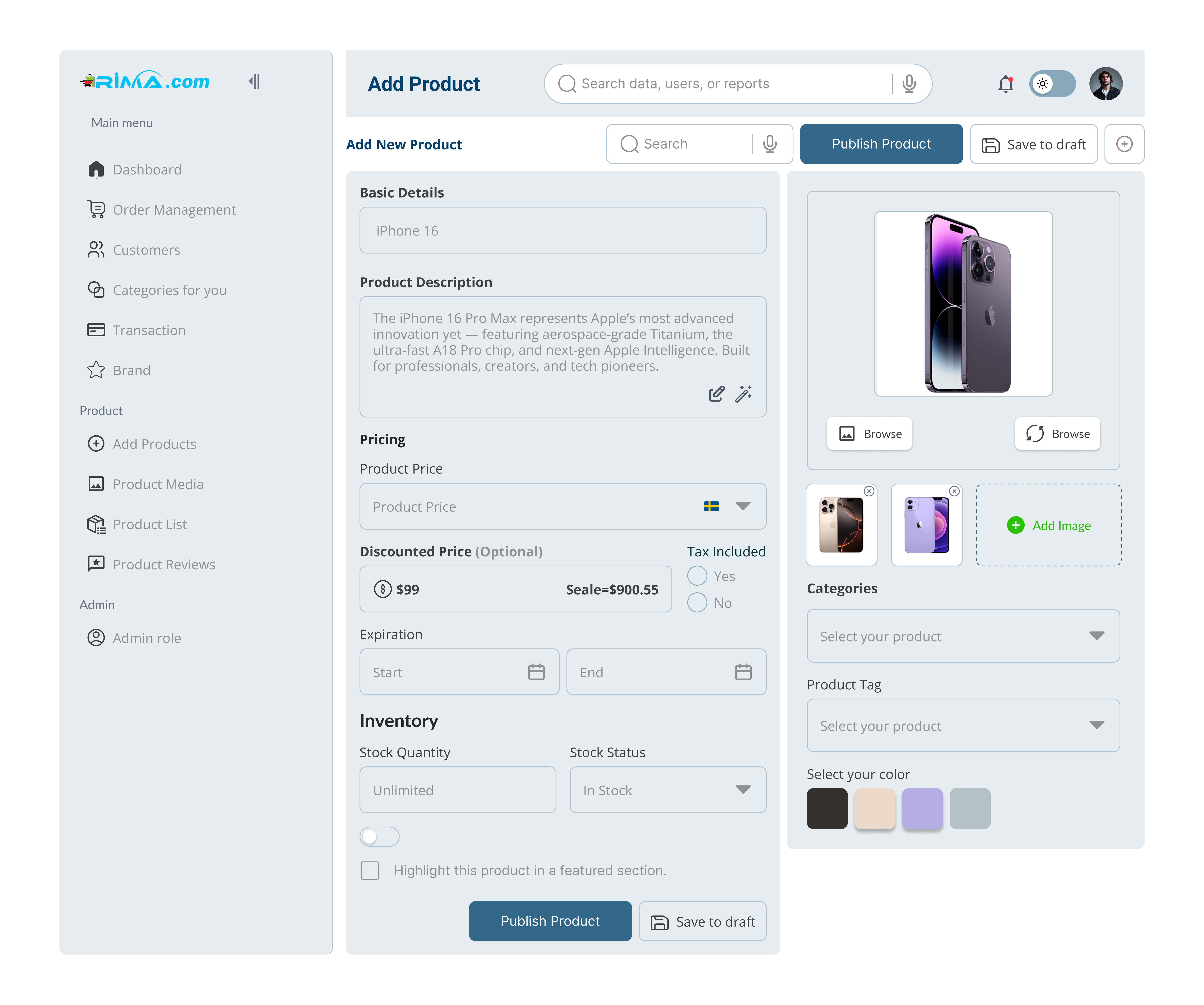 Modern E-Commerce Admin Dashboard UI/UX Design Showcase-5