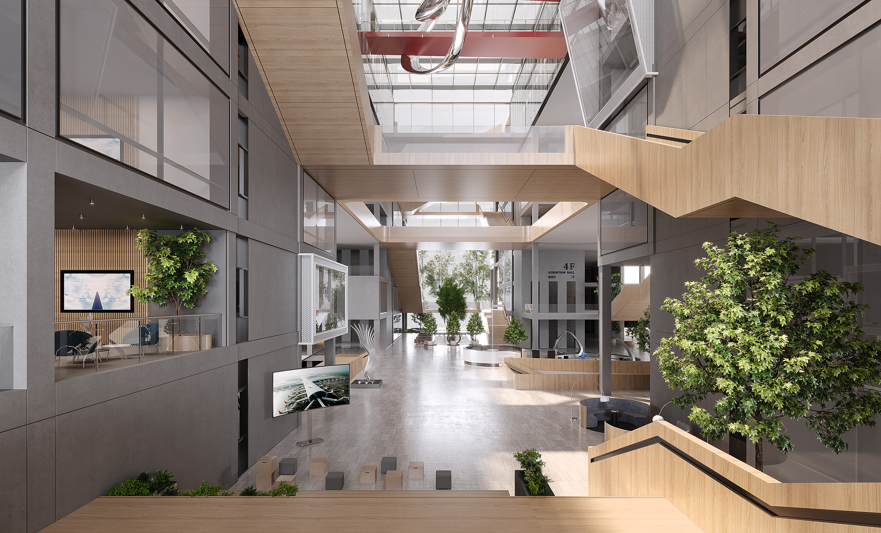 科技感写字楼表现-3