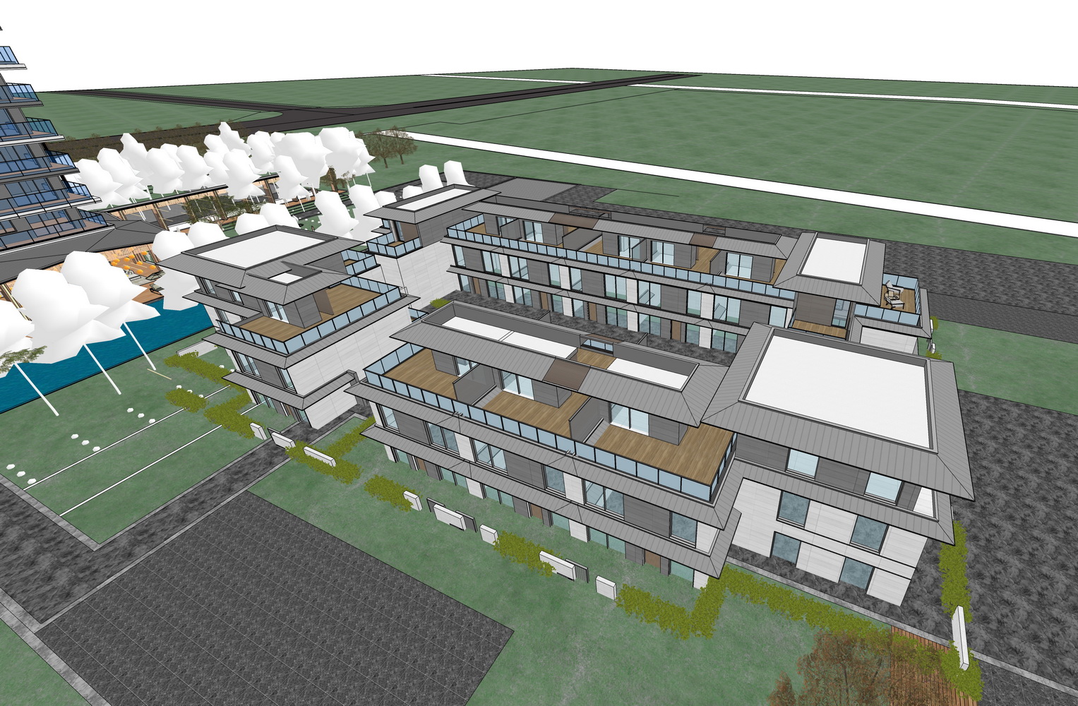 现代高层住宅SU模型-7