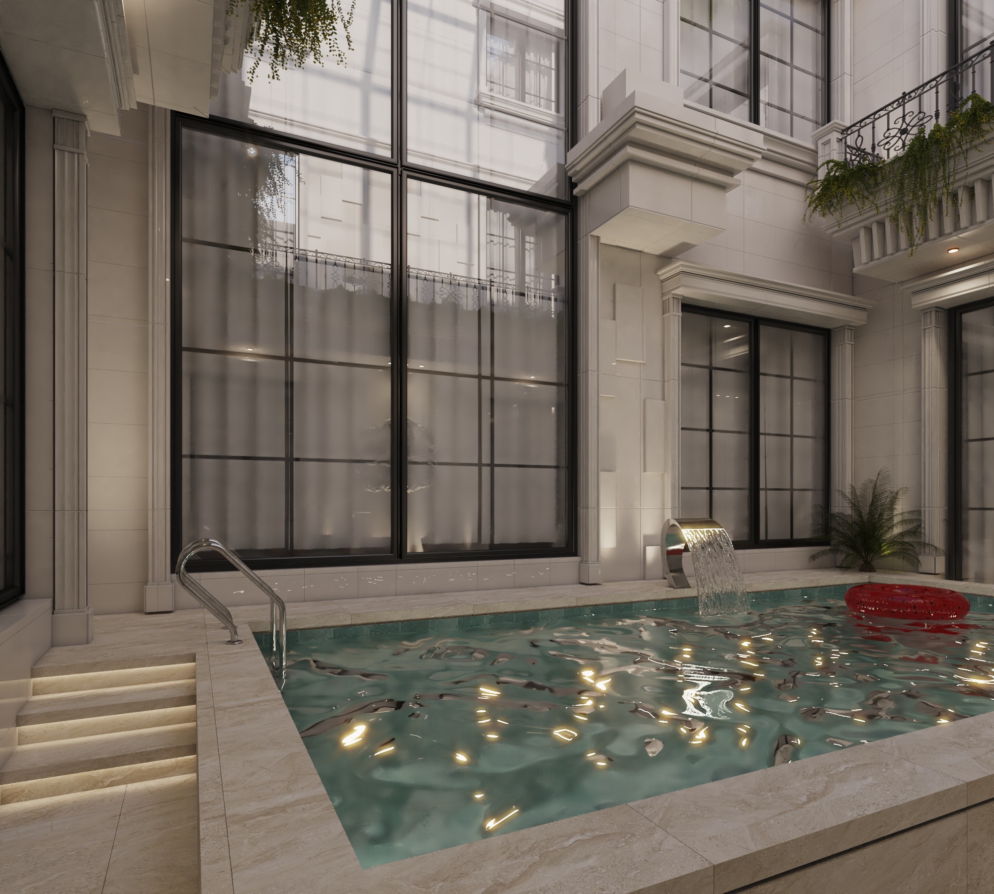Inner Garden With pool interior design-6