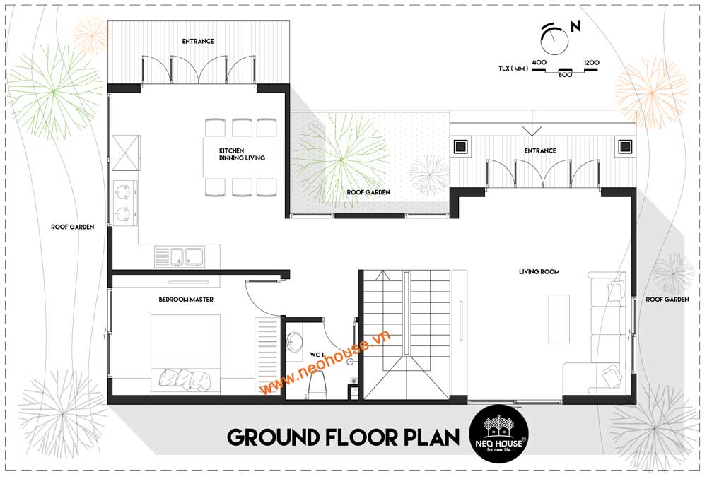 现代简约两层别墅设计,亲近自然的生活空间-11