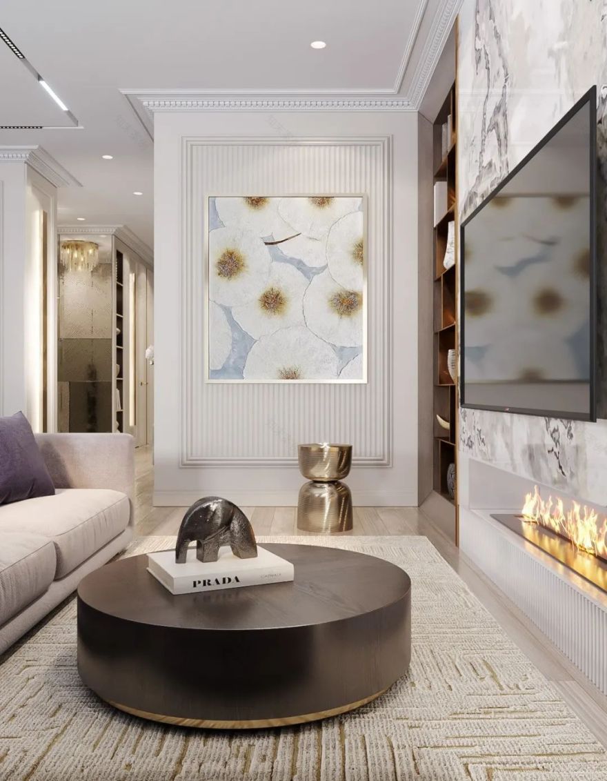 87㎡黄铜轻奢时尚家居丨Artis Interiors-22