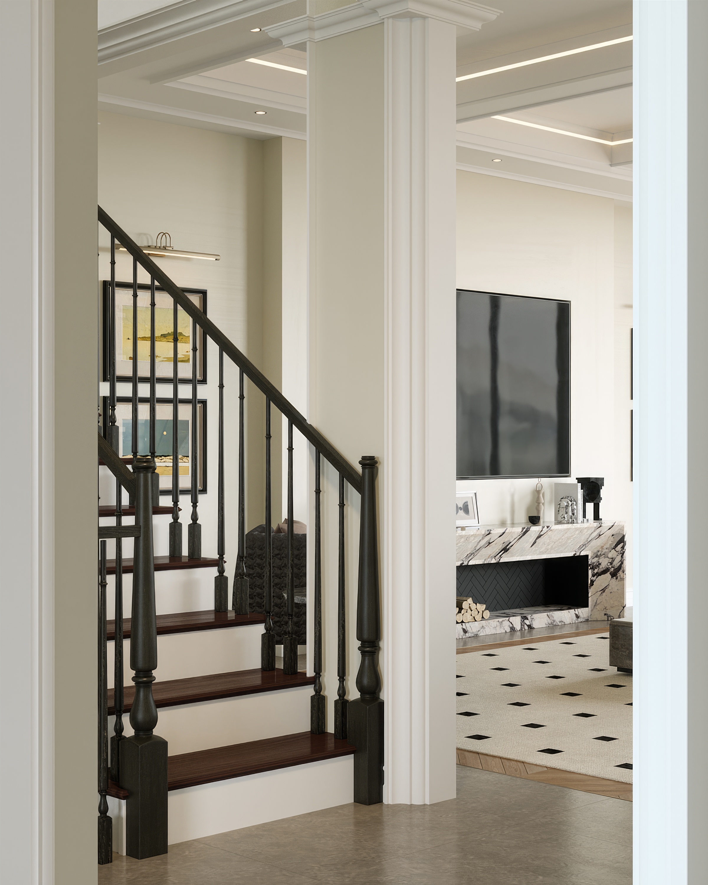 清馨美式客厅-10