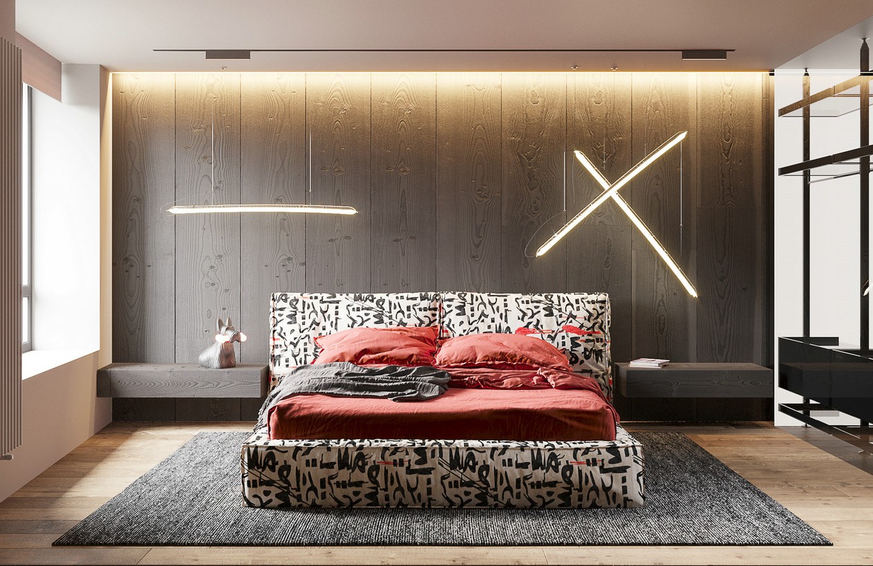 原木+活力橙 整个空间既舒适又有张力！-10