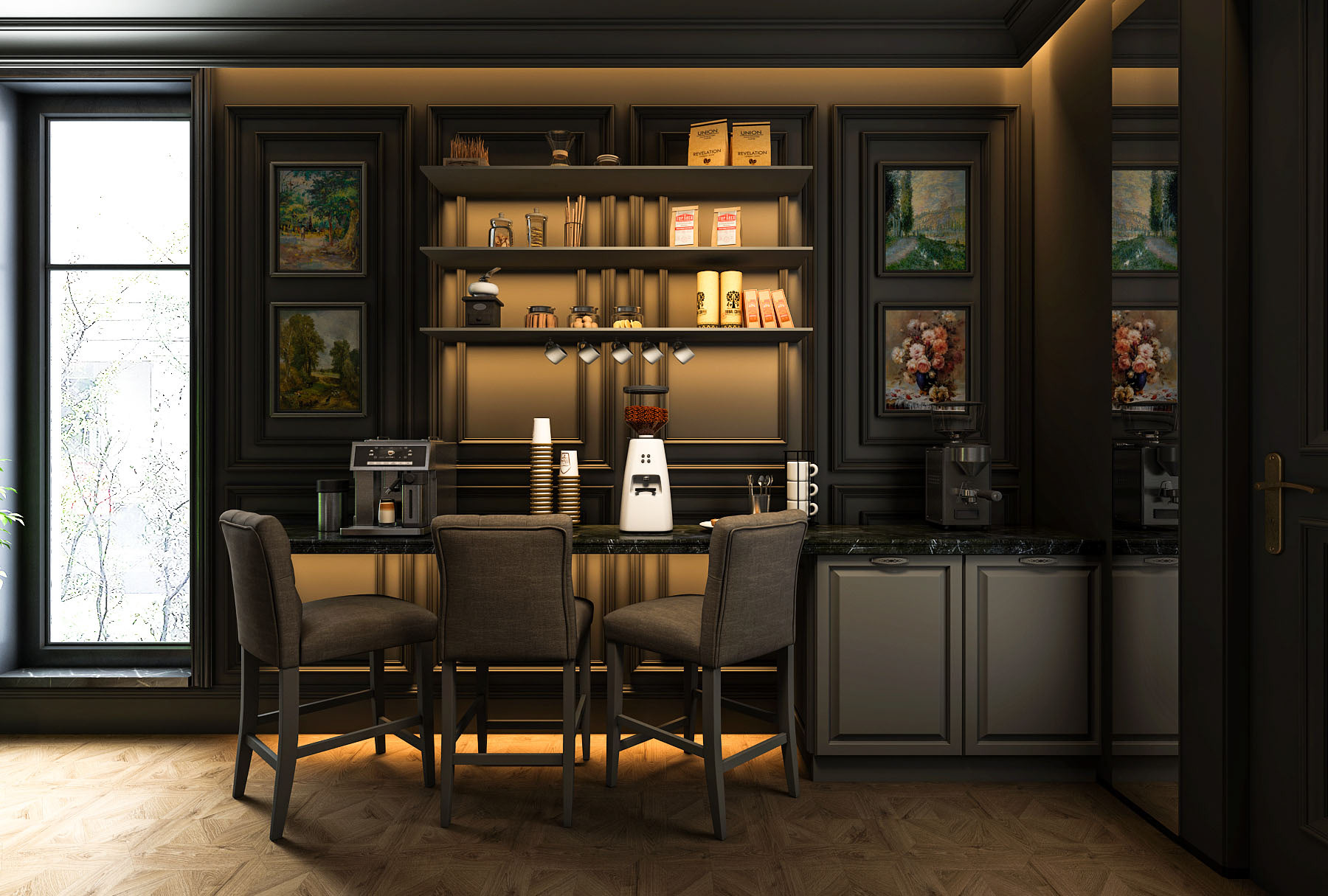 Luxury Neo-Classic Executive Office Interior-7