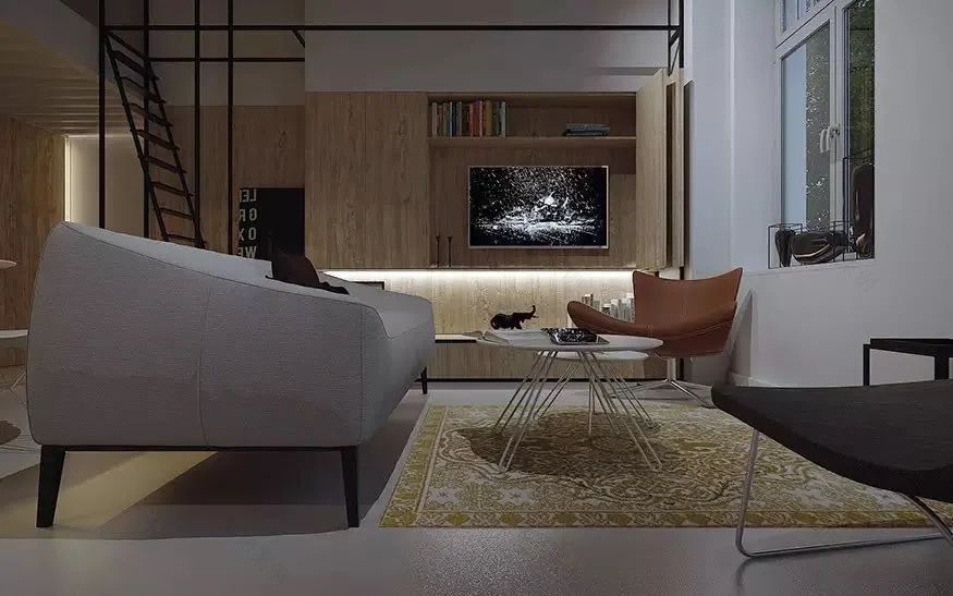 小户型大变身,3.3m层高打造双层LOFT空间-14