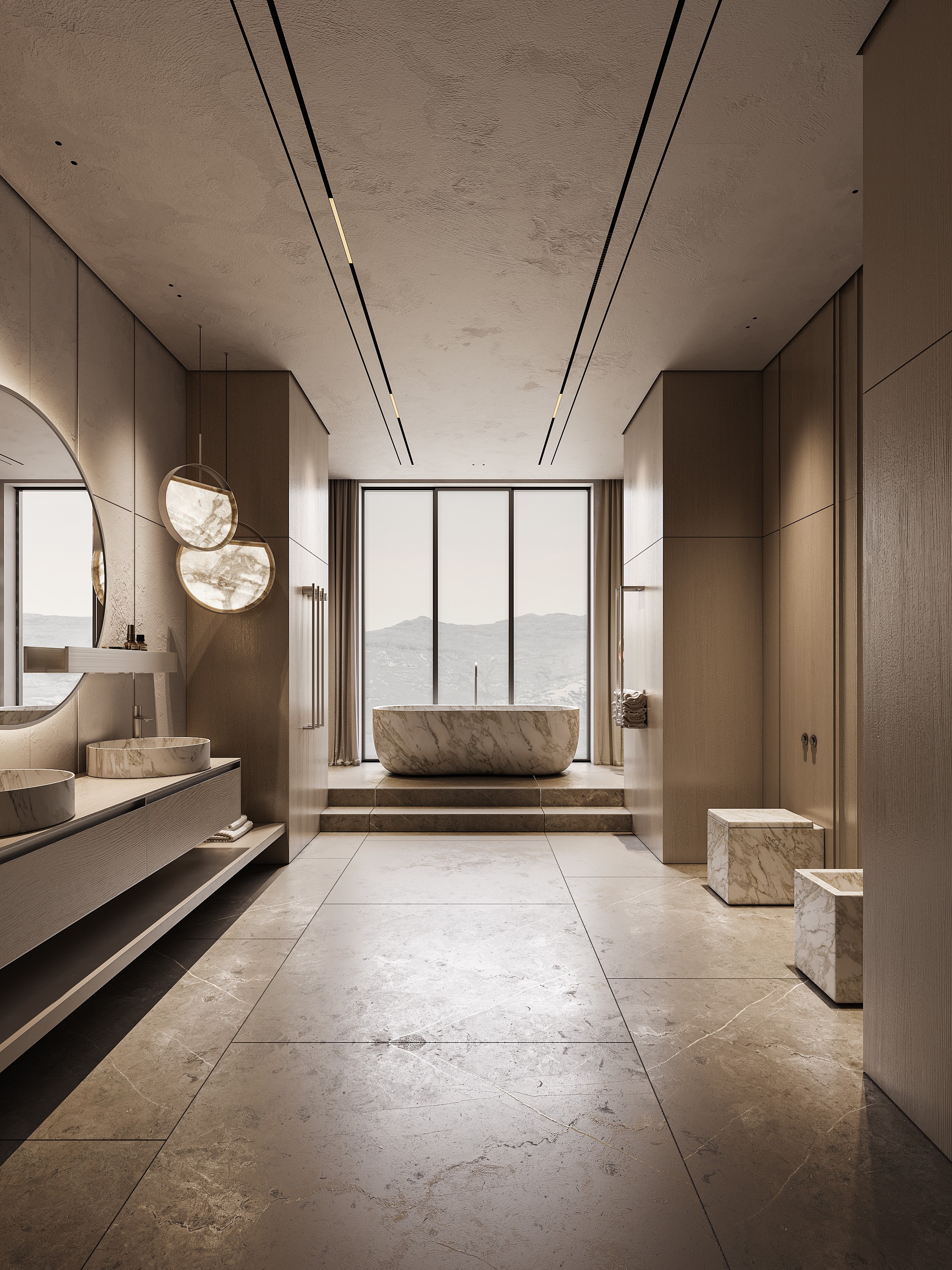 高级素色+木质风 别墅设计！-39