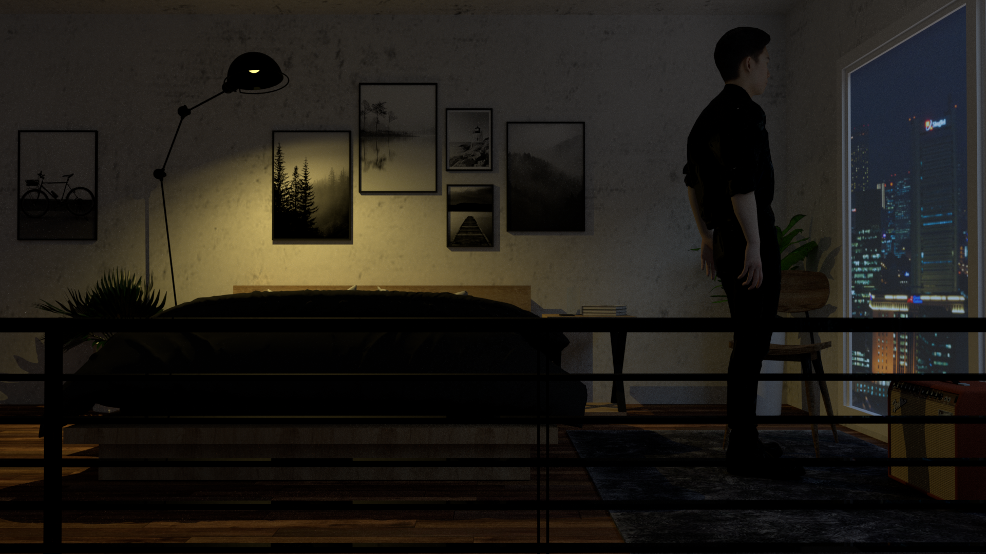 阁楼公寓卧室丨Mira Rachma  Titik Hilang Design-17