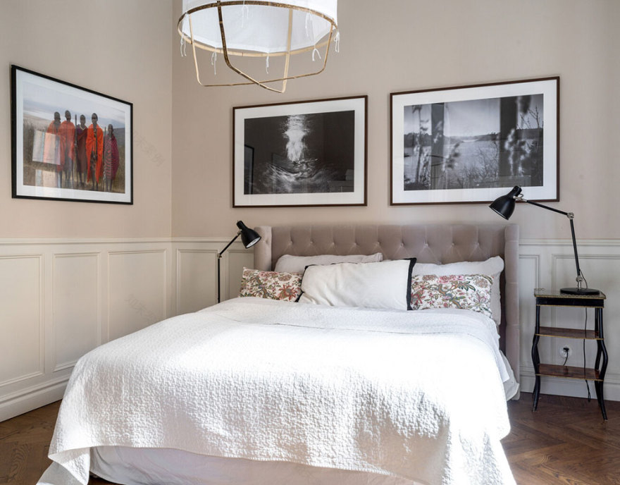 斯德哥尔摩公寓优雅图书馆设计-23