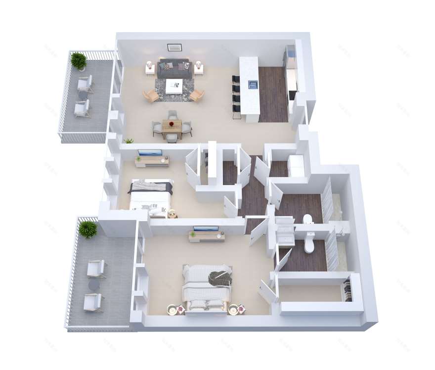 三维楼层平面渲染服务丨The 2D3D Floor Plan Company-13