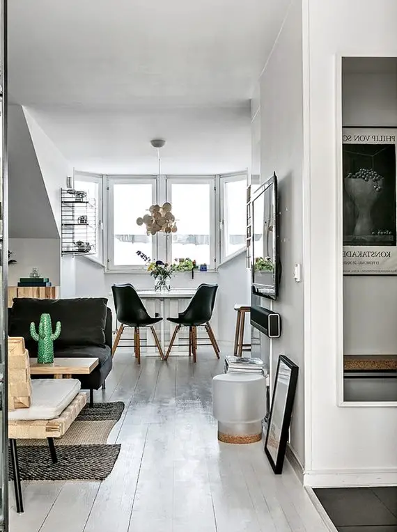 明亮与暗调交融的屋顶公寓-5