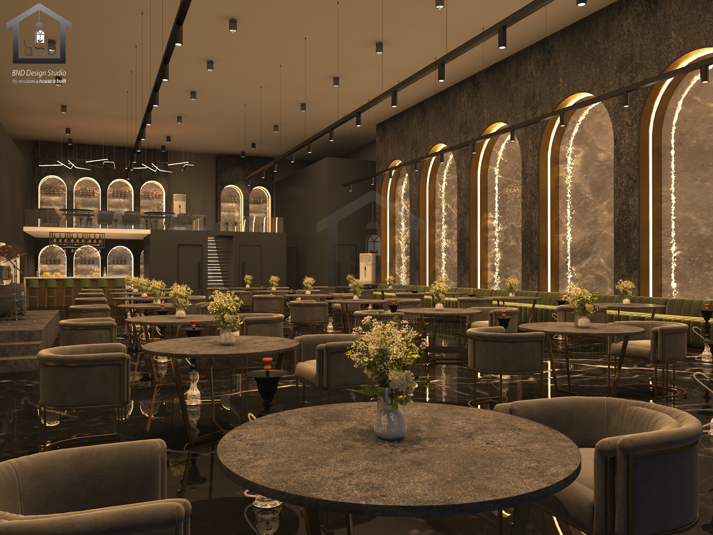 Hookah lounge - Interior & Lighting design-0