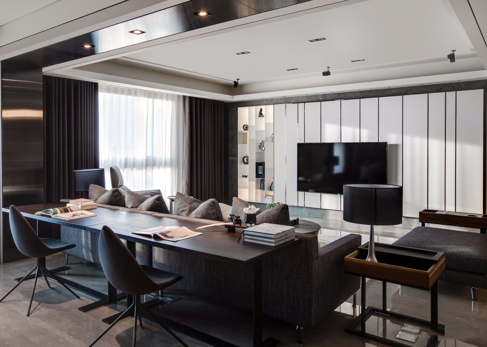 暮色——台北现代顶层住宅-7