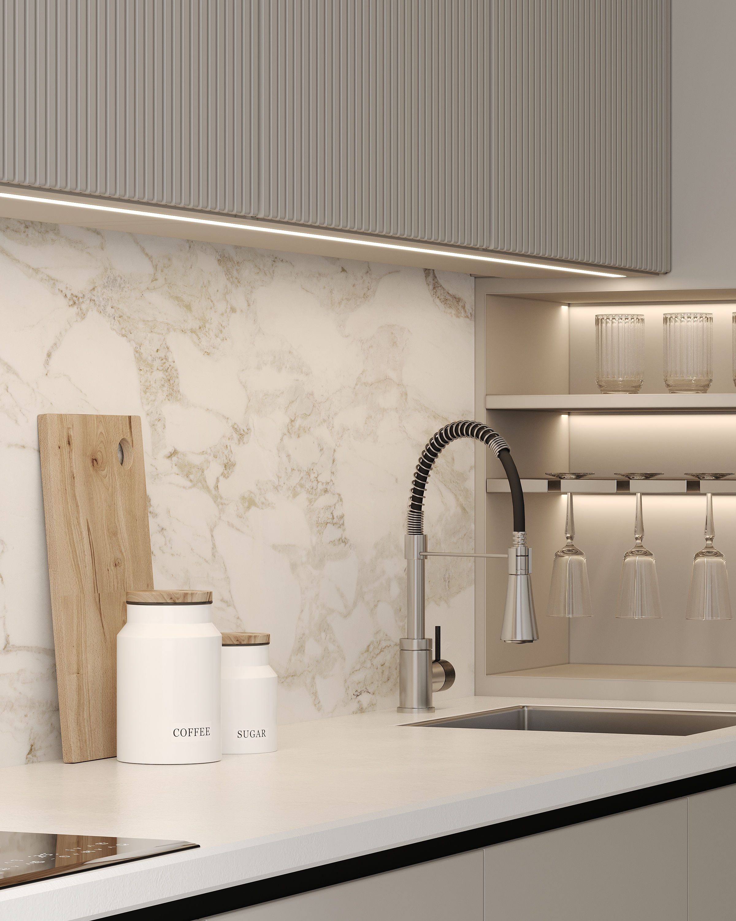 Modern apartment with a terracotta accent-14