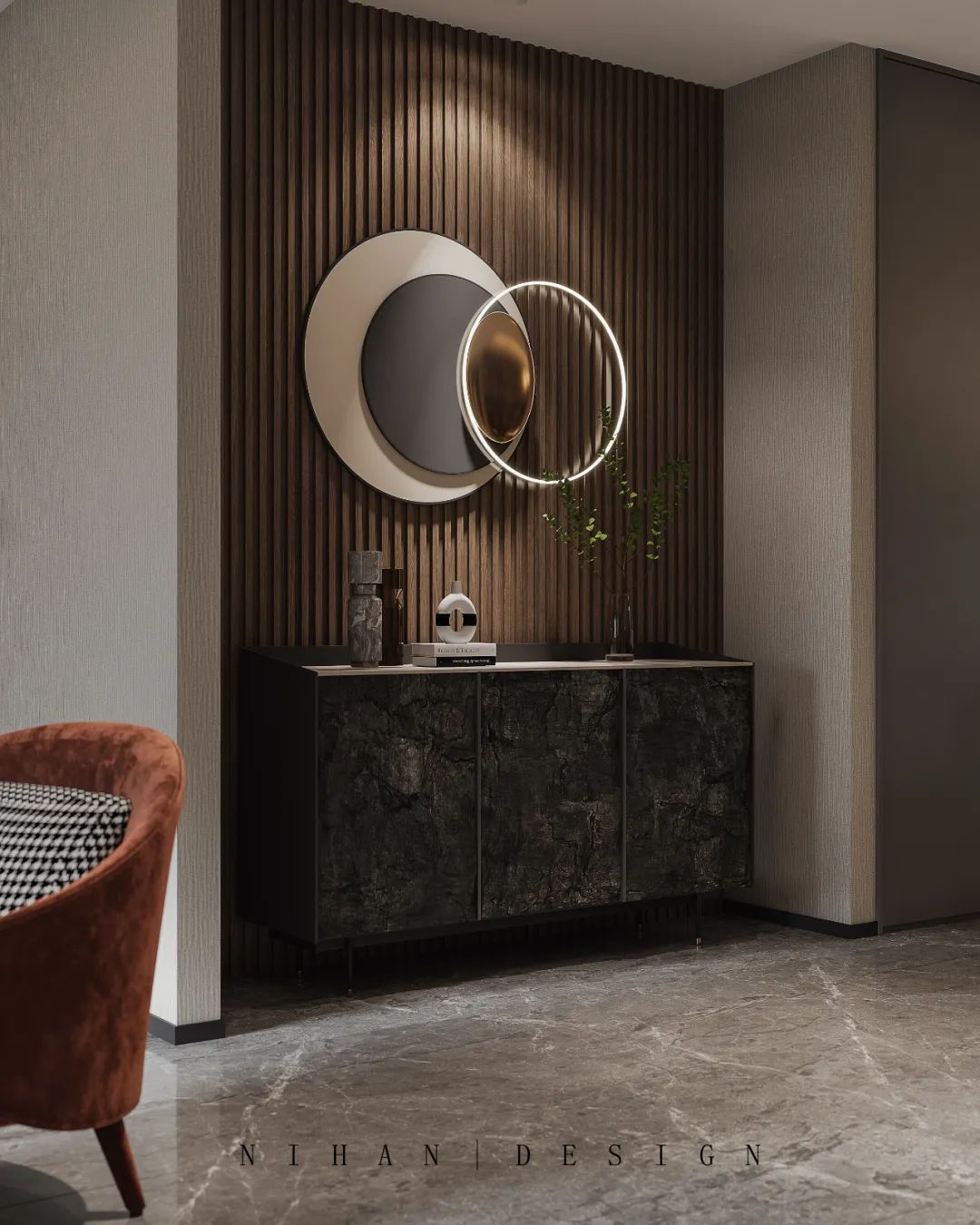 意式轻奢风三口之家丨倪涵-17