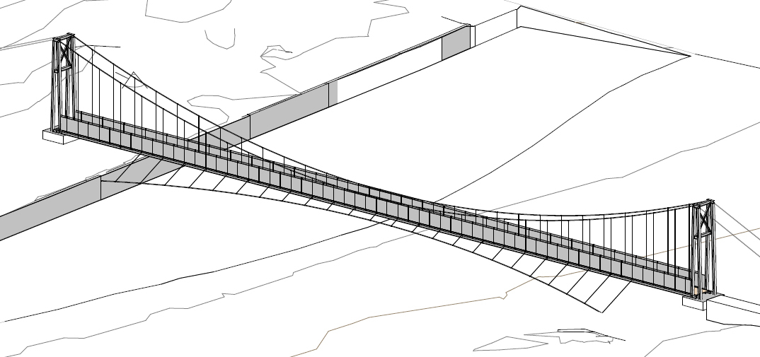 西班牙 Ripoll 河悬索桥-25