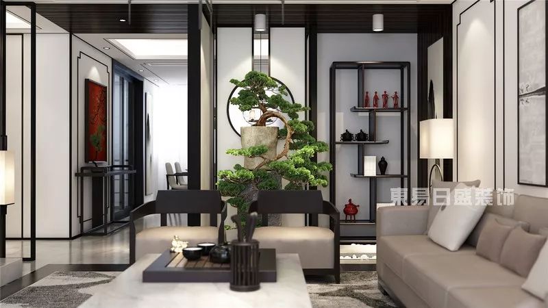 150㎡新中式装修，一步一风景，一宅一芳华-15