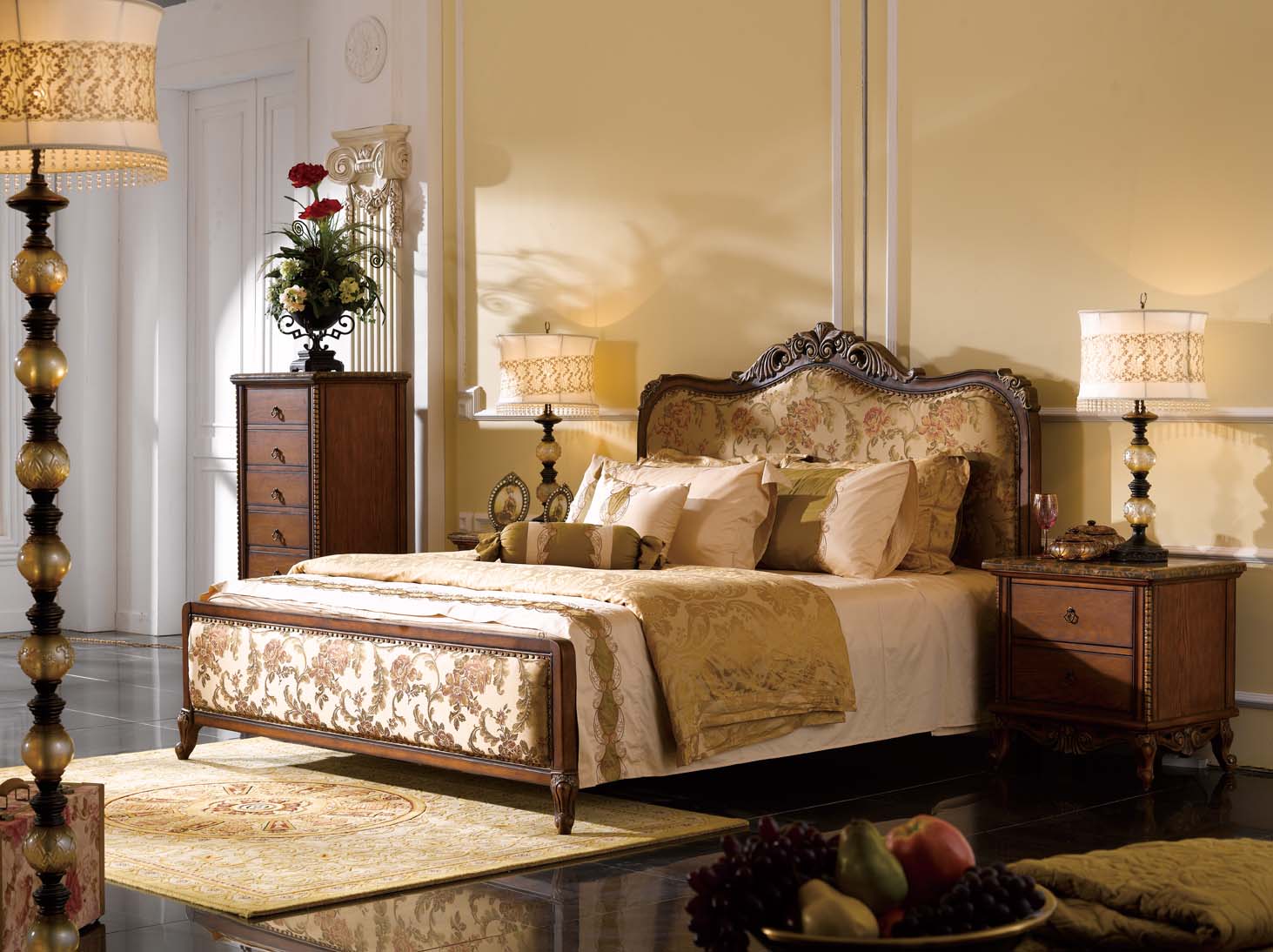 高清古典美式风格 卧室客厅餐厅书房家具场景图片素材-2-28