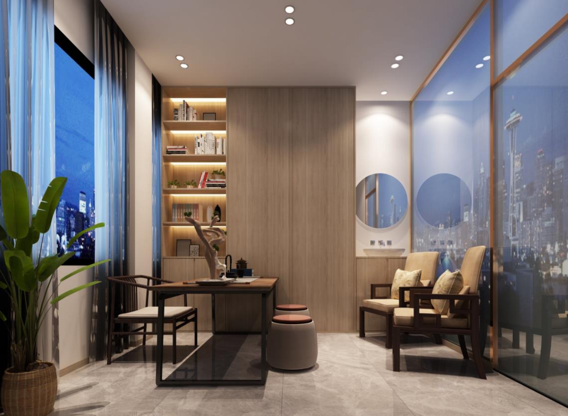 宁静绿洲 · 都市养生馆雅致空间设计-12